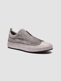 DUB 001 - Sneaker Slip-On in Camoscio e Pelle Grigia