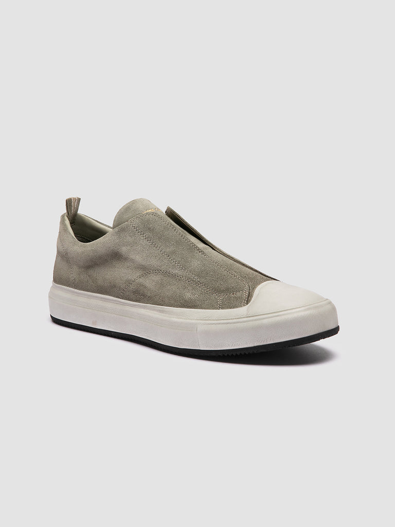 DUB 001 - Sneaker Slip-On in Camoscio e Pelle Verde