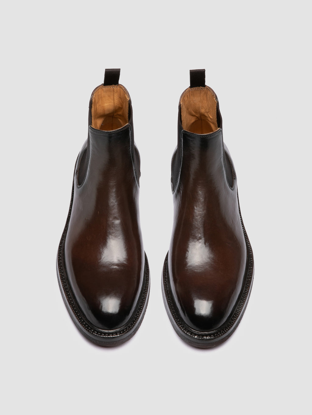 DUDE FLEXI 003 - Brown Leather Chelsea Boots - image 2,side view