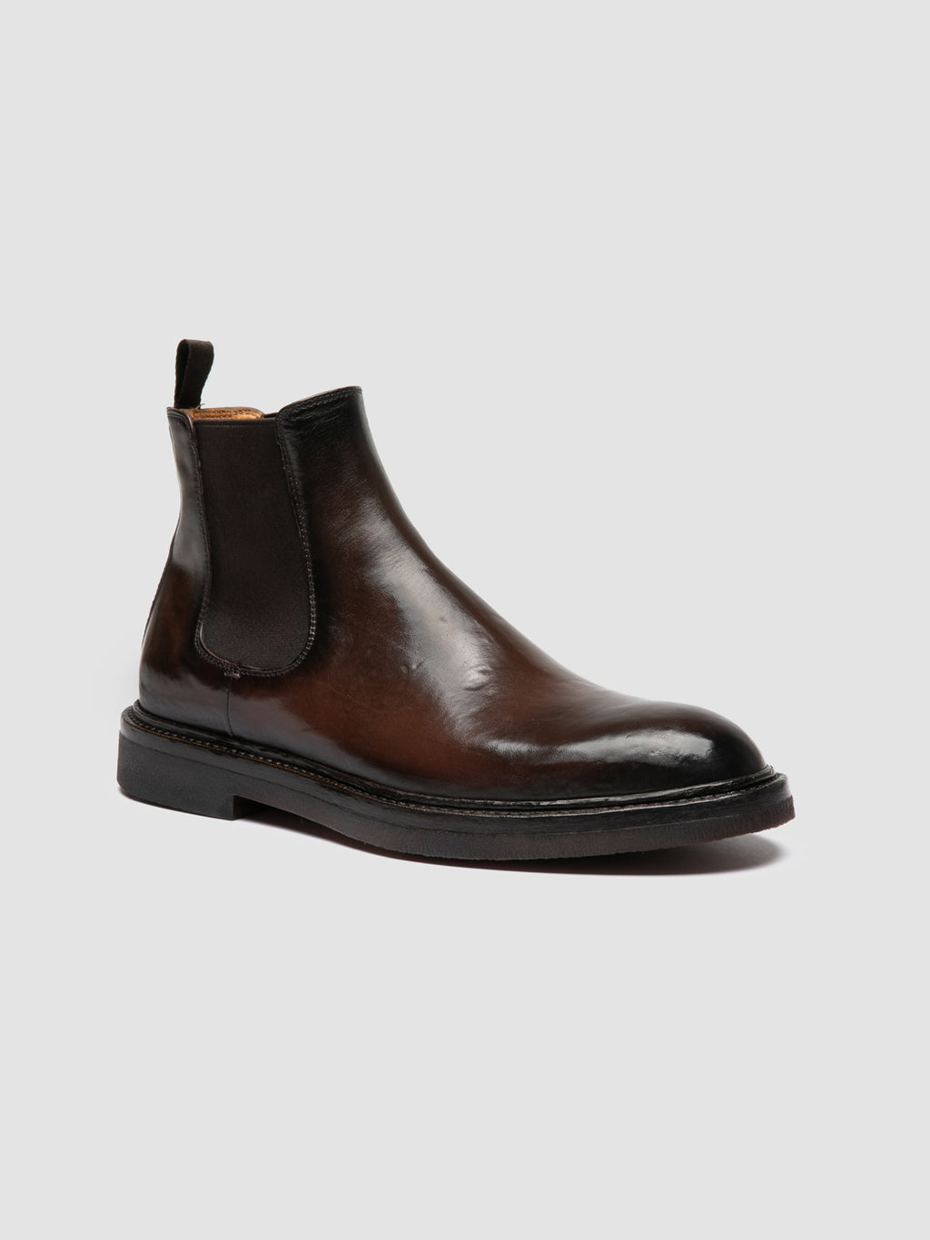 DUDE FLEXI 003 - Brown Leather Chelsea Boots - image 3,side view