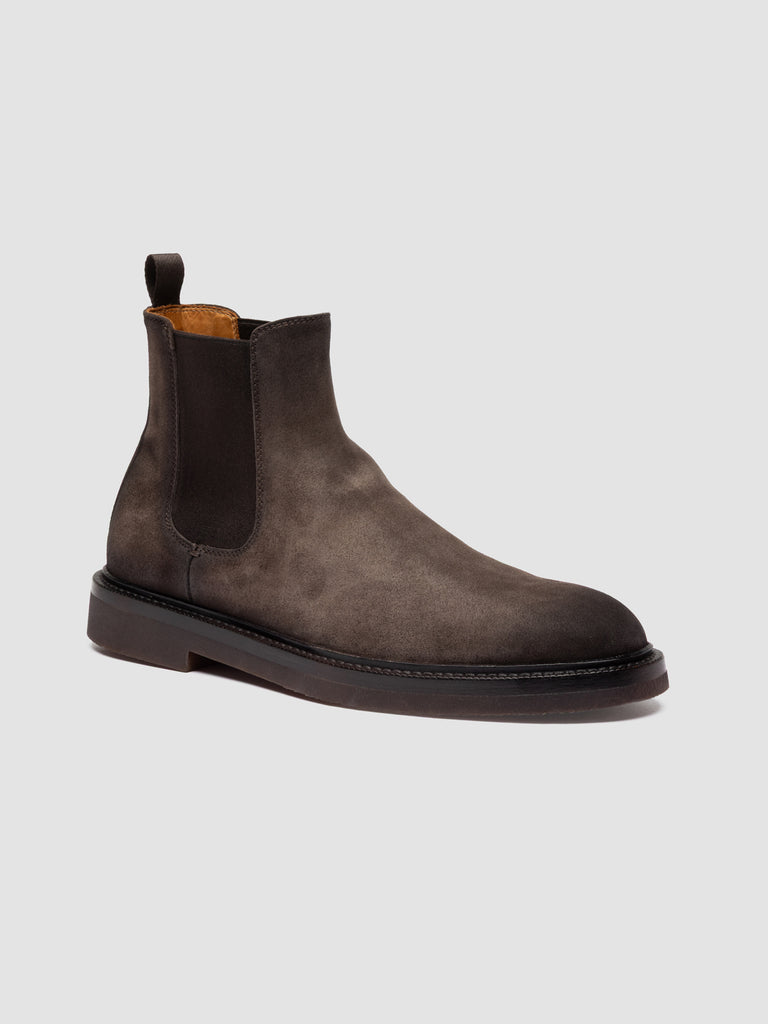 DUDE FLEXI 003 - Brown Suede Chelsea Boots