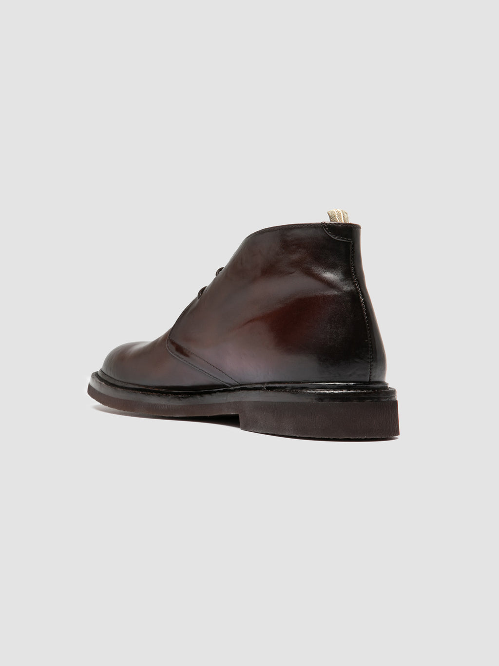 DUDE FLEXI 004 - Burgundy Leather Chukka Boots - image 4,side view