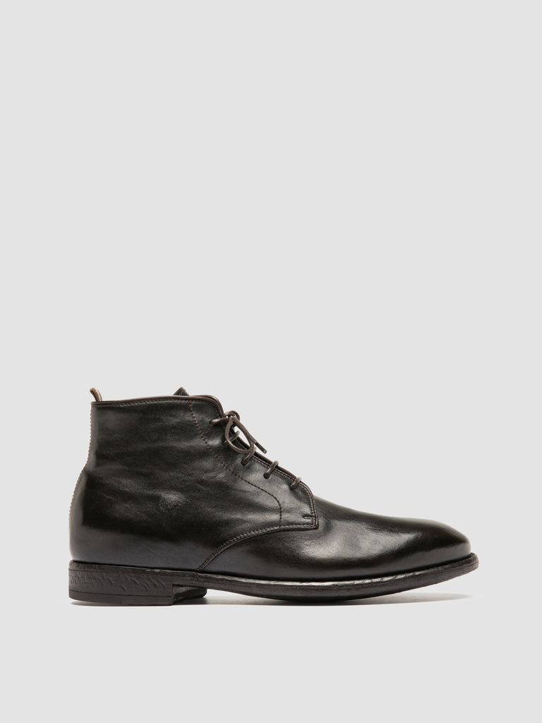EMORY 023 - Stivali Stringati in Pelle Marrone