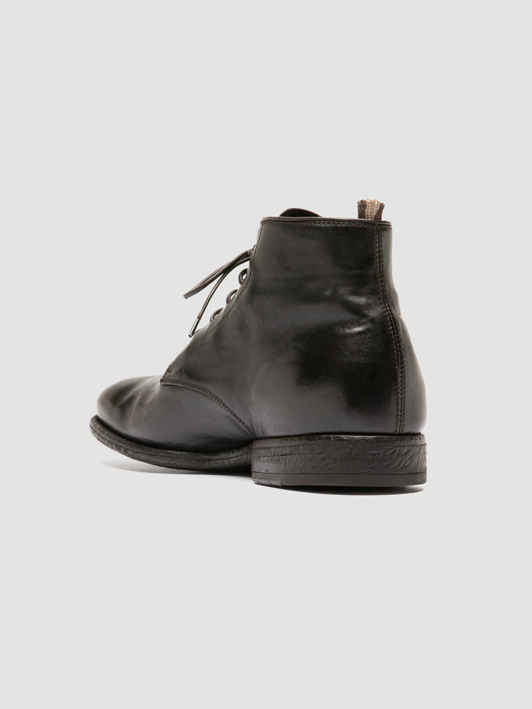 EMORY 023 - Stivali Stringati in Pelle Marrone
