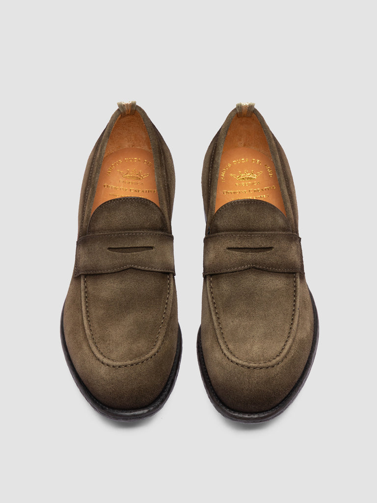 EMORY 024 - Brown Suede Penny Loafers-hover