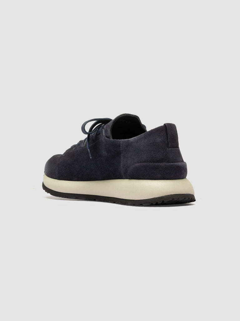 ENTIRE 001 - Sneaker in Pelle Scamosciata Blu Navy