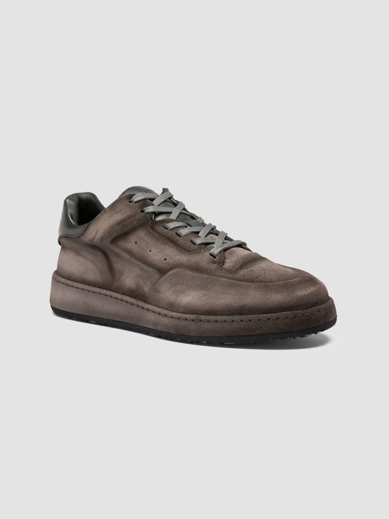 ERASER 001 - Grey Leather Low Top Sneakers
