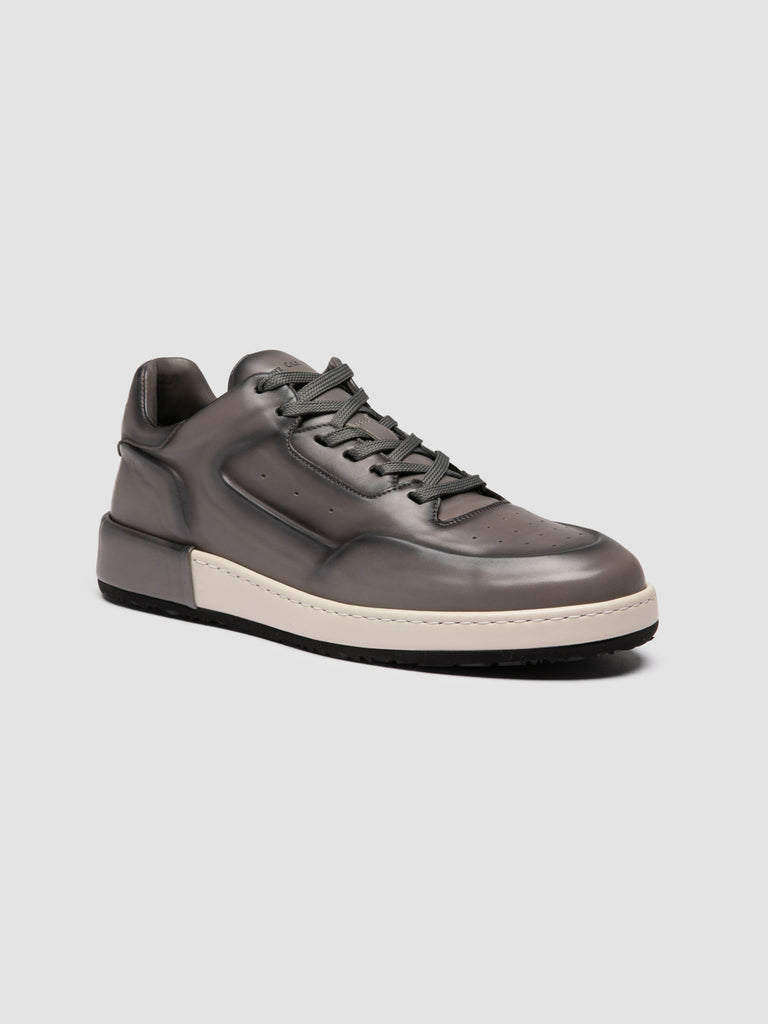 ERASER 001 - Grey Leather Sneakers