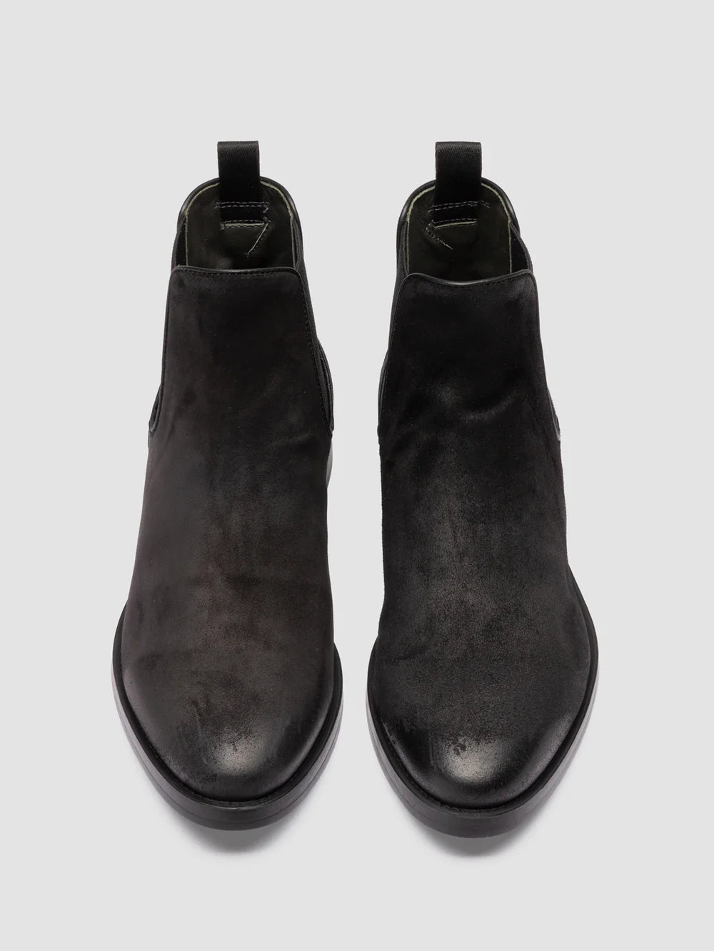 ERGOSUM 003 - Stivaletti Chelsea in Pelle Scamosciata Nera - image 2,side view