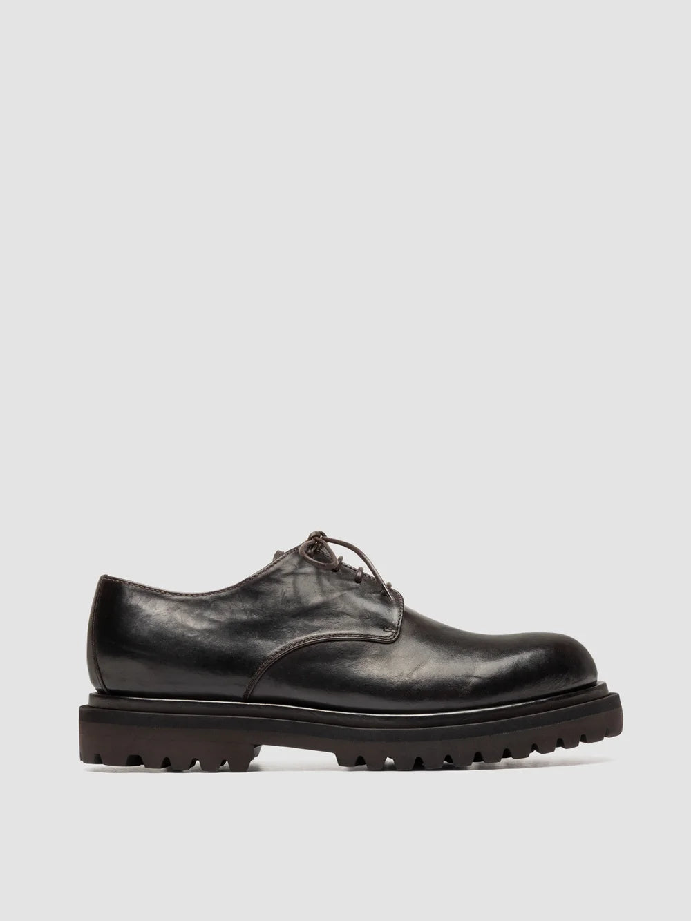 EVENTUAL DD 101 - Brown Leather Derby Shoes - image 1,side view