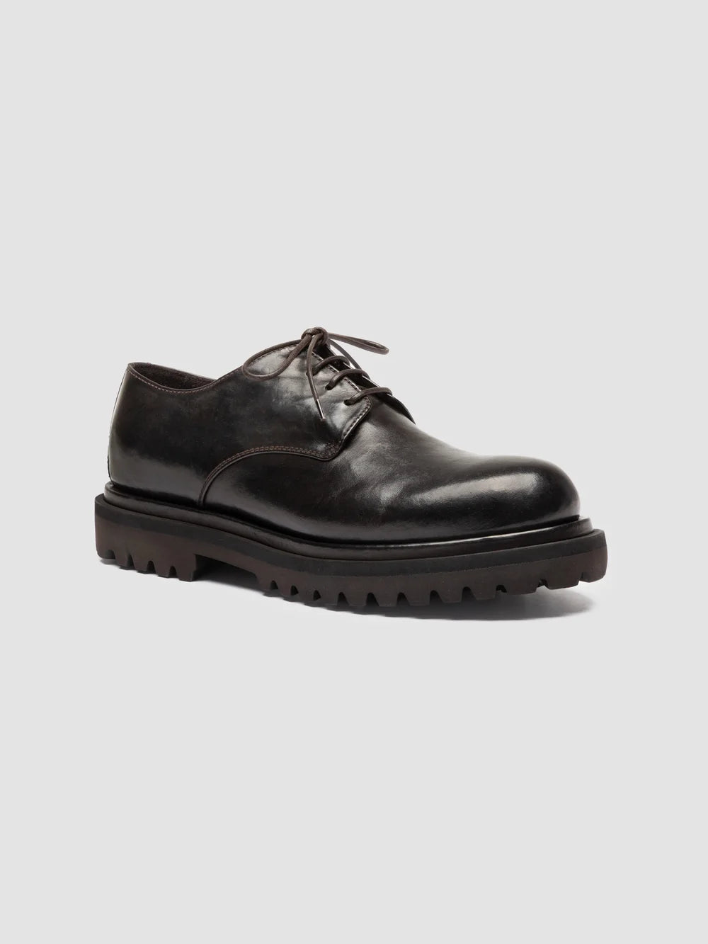 EVENTUAL DD 101 - Brown Leather Derby Shoes - image 3,side view