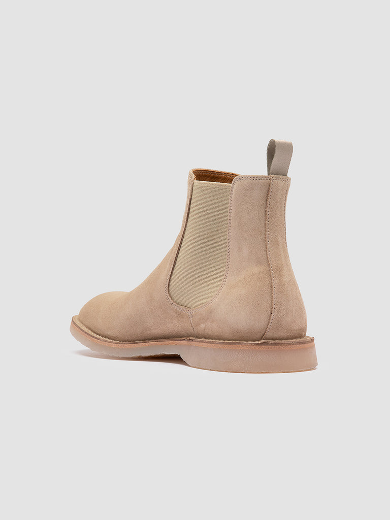 FLEXUS 006 - Stivaletti Chelsea in Pelle Scamosciata Beige