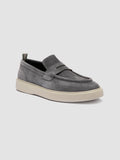 FRAME 015 - Grey Suede Penny Loafers - thumb image 3,side view