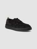 FRAME 019 - Scarpe Derby in Pelle Scamosciata Nera - thumb image 3,side view