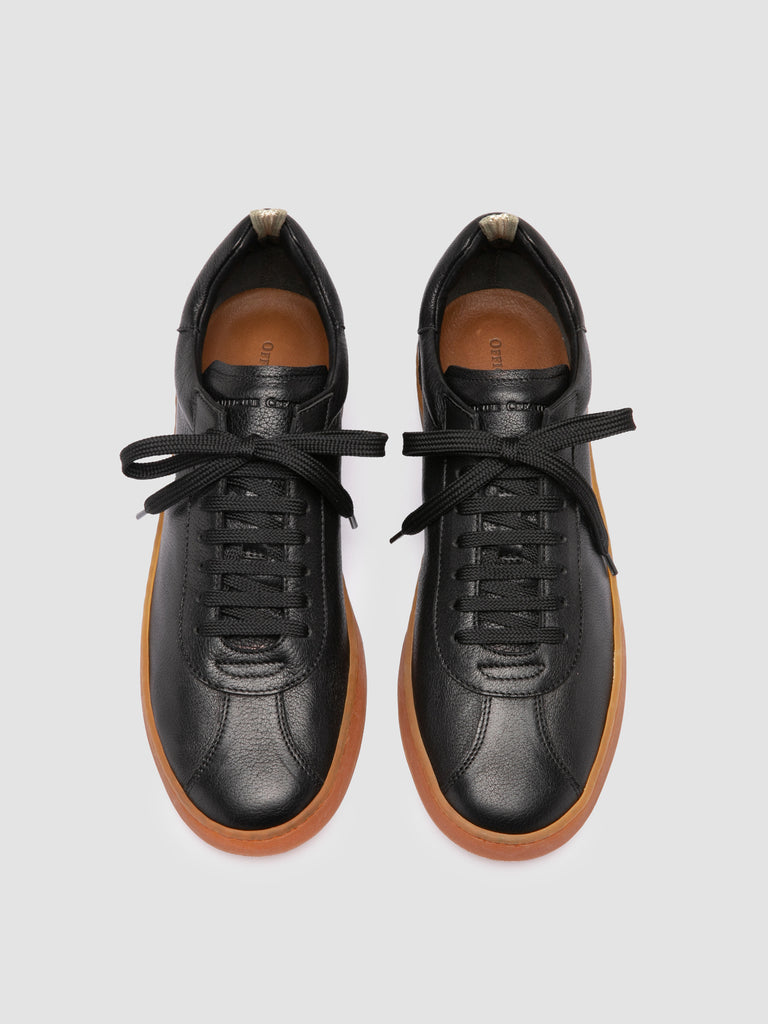 GINNASIO 001 - Black Leather Sneakers