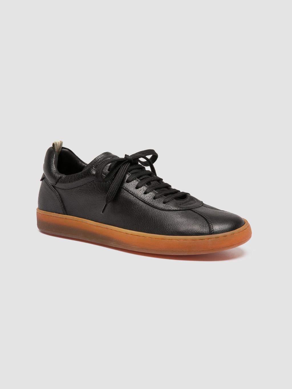 GINNASIO 001 - Black Leather Sneakers - image 3,side view