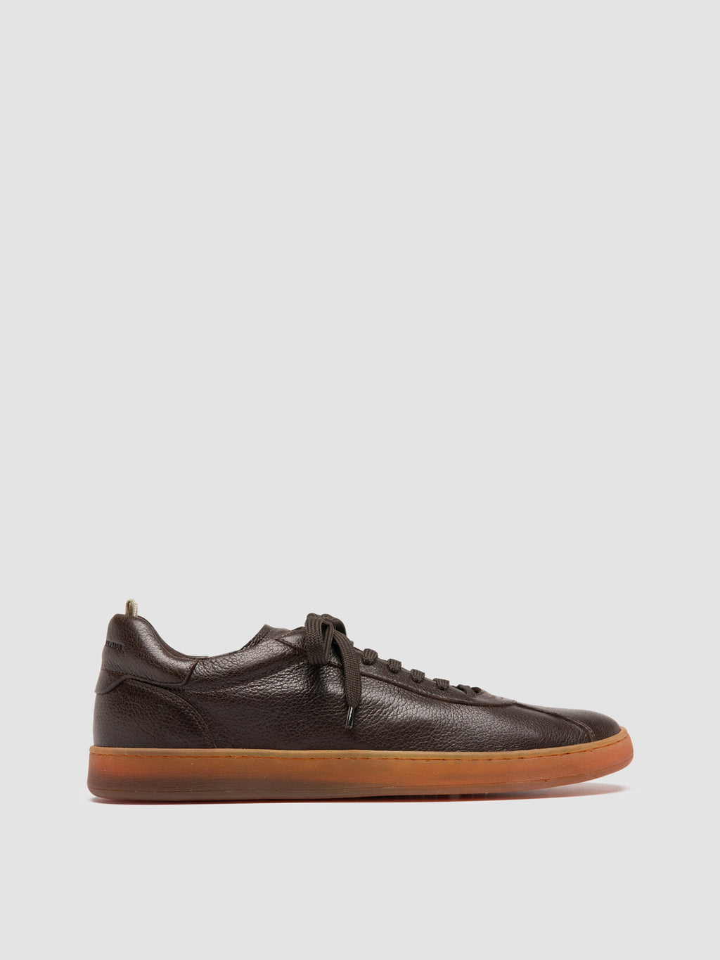 GINNASIO 001 - Brown Leather Sneakers - image 1,side view