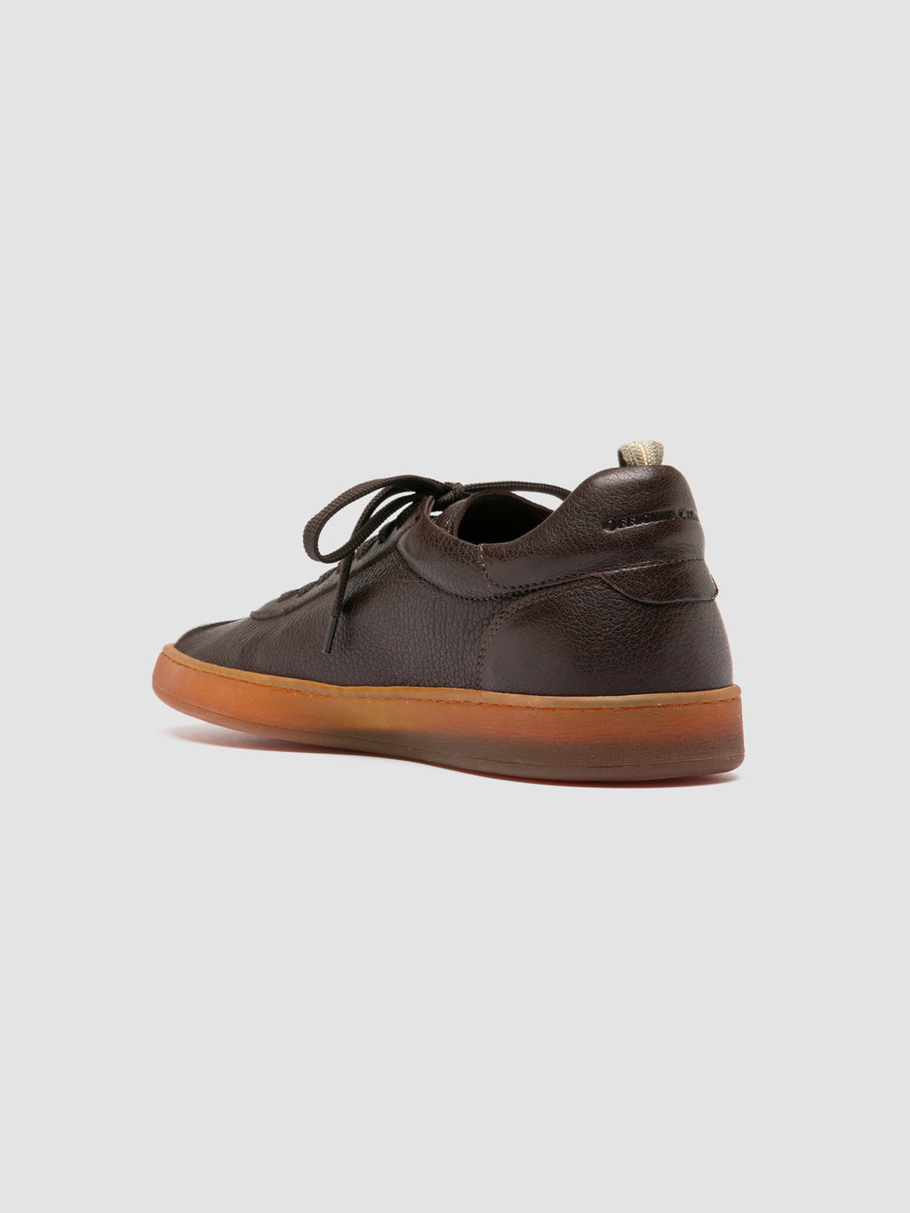 GINNASIO 001 - Brown Leather Sneakers - image 4,side view