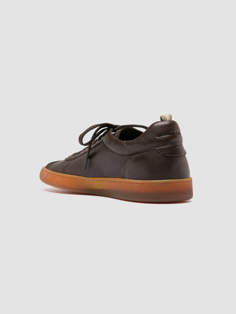 GINNASIO 001 - Brown Leather Sneakers