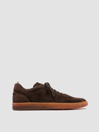 GINNASIO 001 - Sneaker in Pelle Scamosciata Marrone