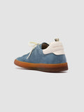 GINNASIO 001 - Blue Leather and Suede Sneakers - thumb image 4,side view