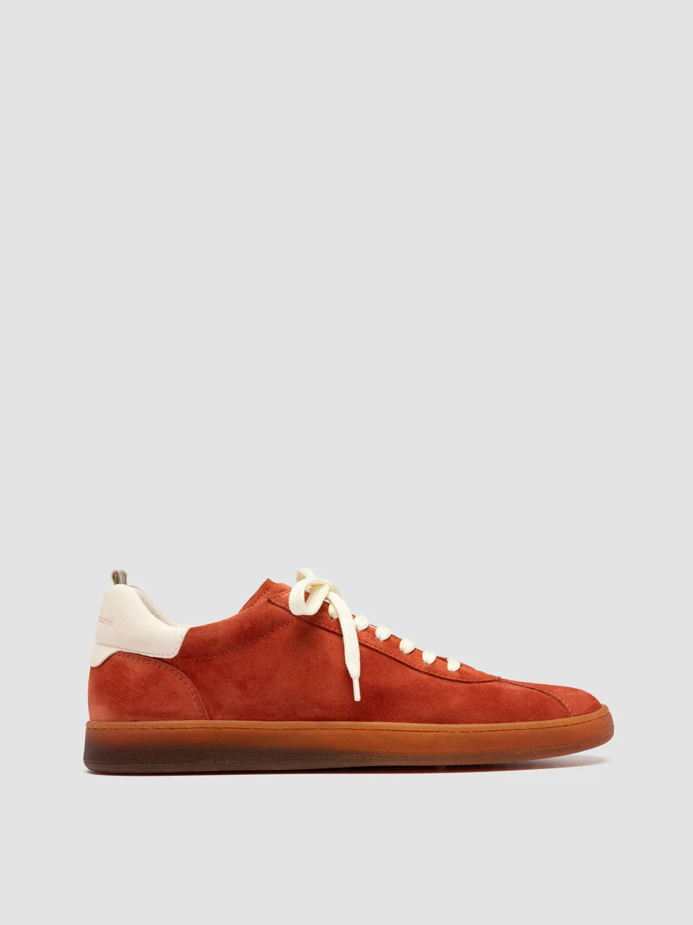 GINNASIO 001 - Red Leather and Suede Sneakers - image 1,side view