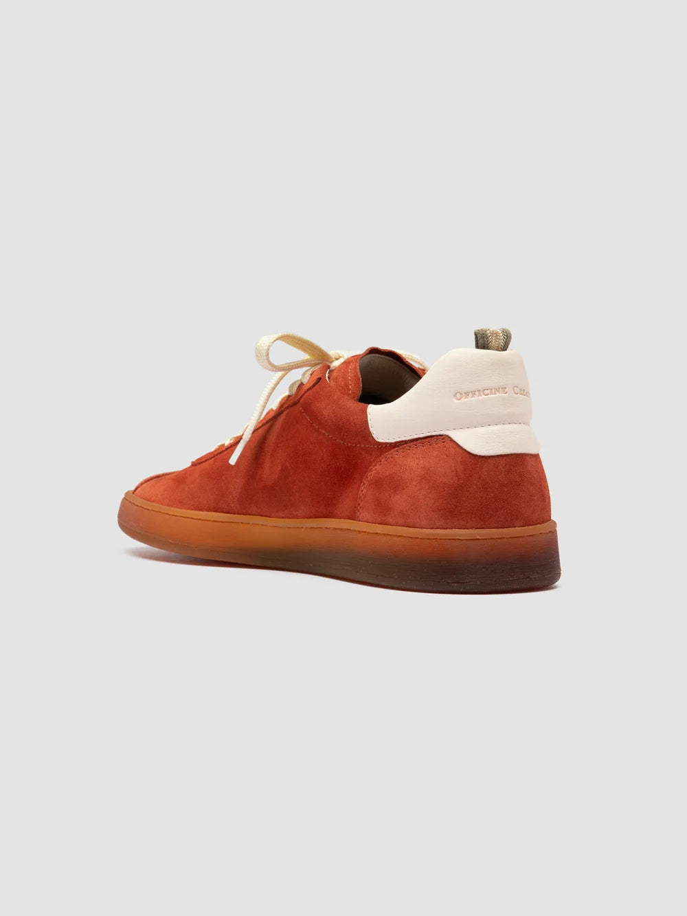 GINNASIO 001 - Red Leather and Suede Sneakers - image 4,side view