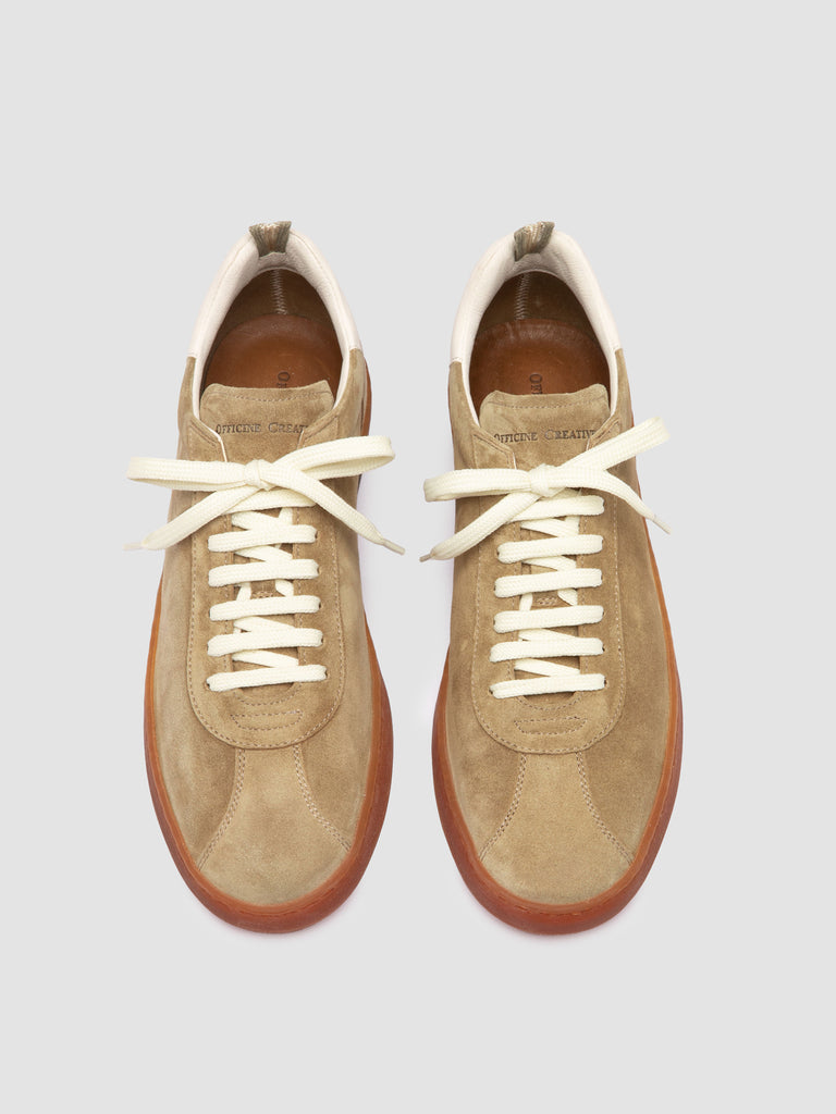 GINNASIO 001 - Brown Leather and Suede Sneakers