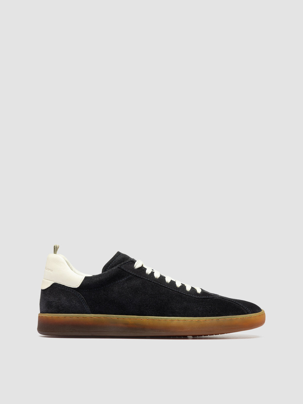 GINNASIO 001 - Blue Leather and Suede Sneakers - image 1,side view