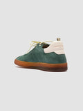 GINNASIO 001 - Green Leather and Suede Sneakers - thumb image 4,side view