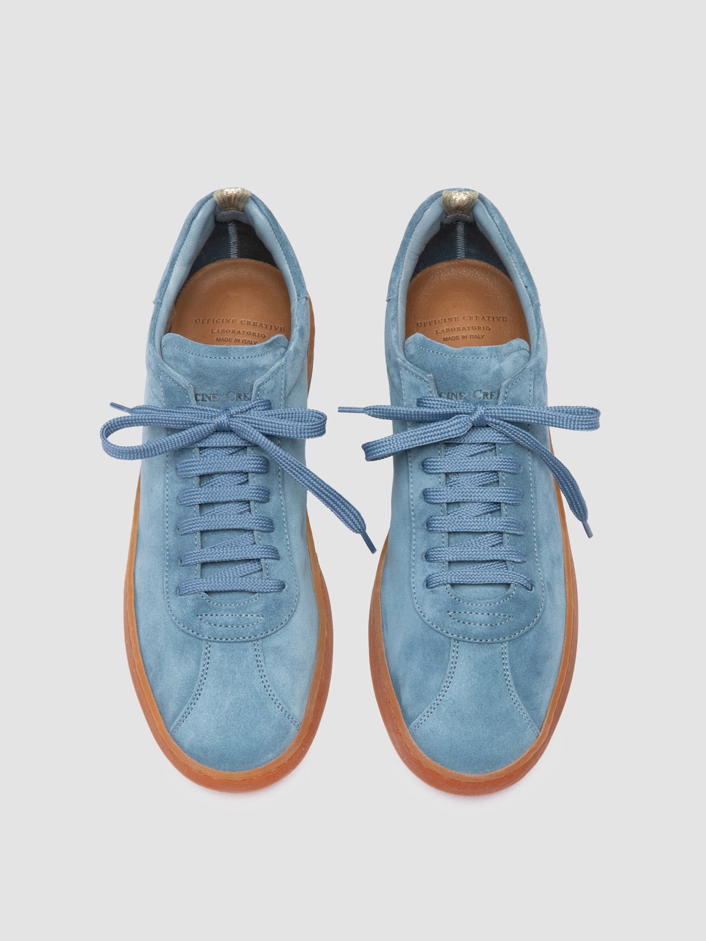GINNASIO 001 - Blue Suede Sneakers - image 2,side view