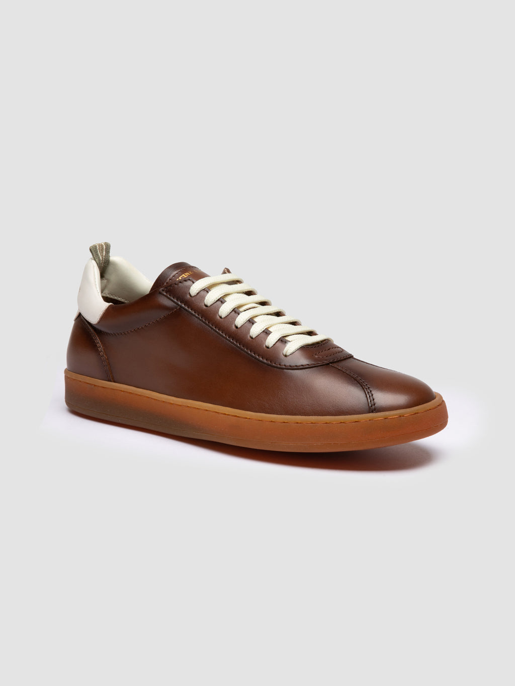 GINNASIO 003 - Sneaker Basse in Pelle Marrone - image 3,side view