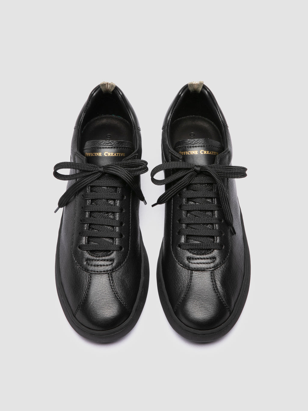 GINNASIO 003 - Sneaker Basse in Pelle Nera - image 2,side view