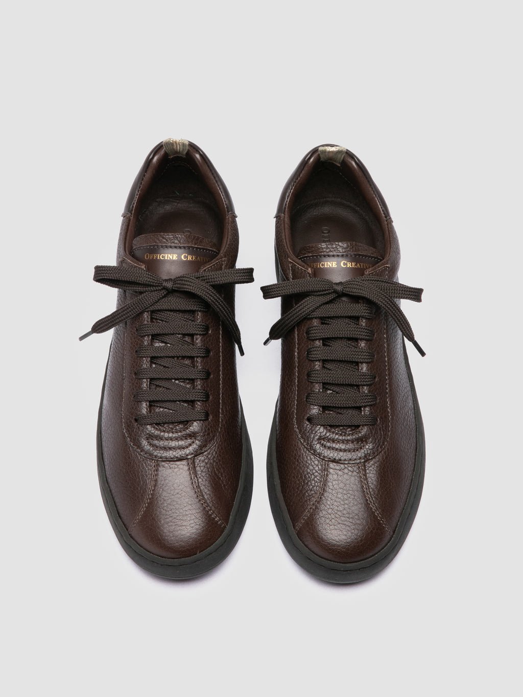 GINNASIO 003 - Sneaker Basse in Pelle Marrone - image 2,side view
