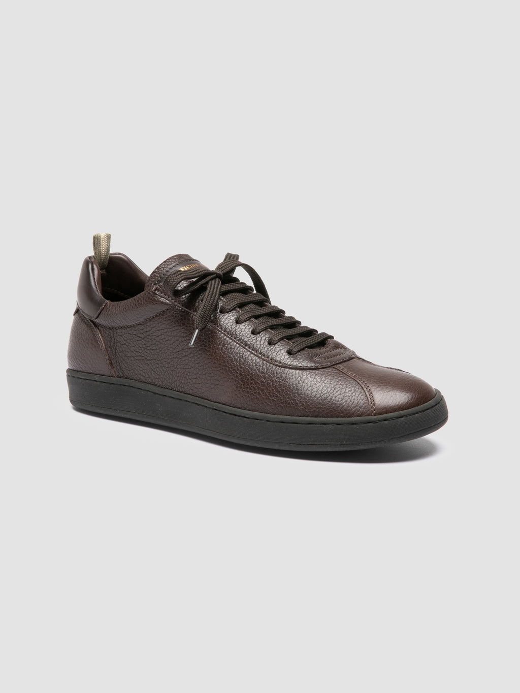 GINNASIO 003 - Sneaker Basse in Pelle Marrone - image 3,side view