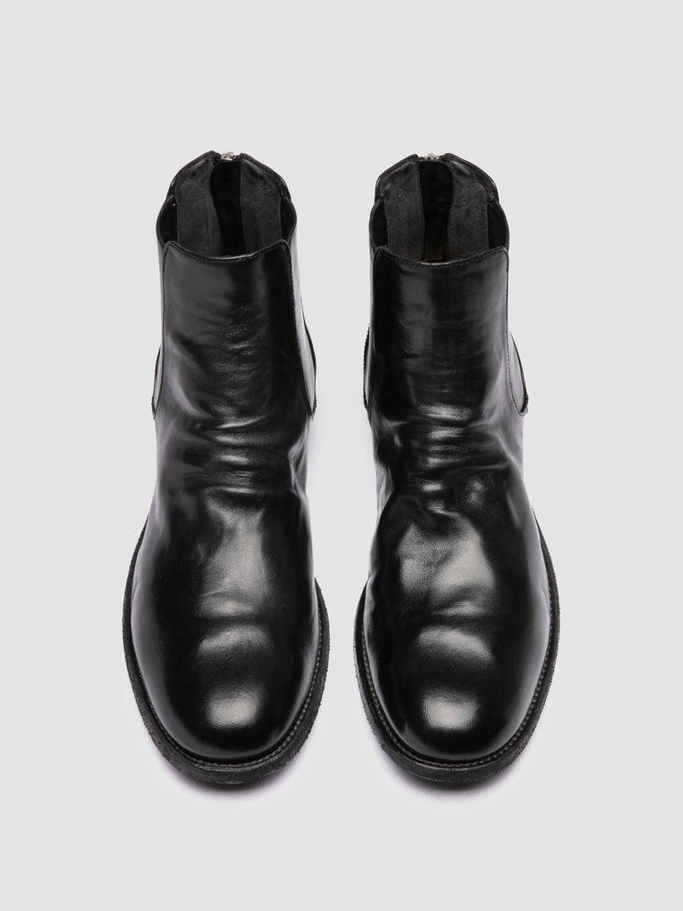 GRAPHIS 002 - Black Leather Zipped Boots