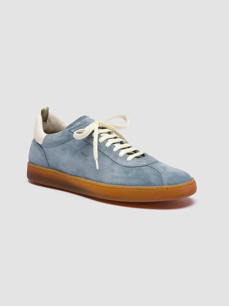 HALO 001 - Sneaker Basse in Camoscio e Pelle Blu