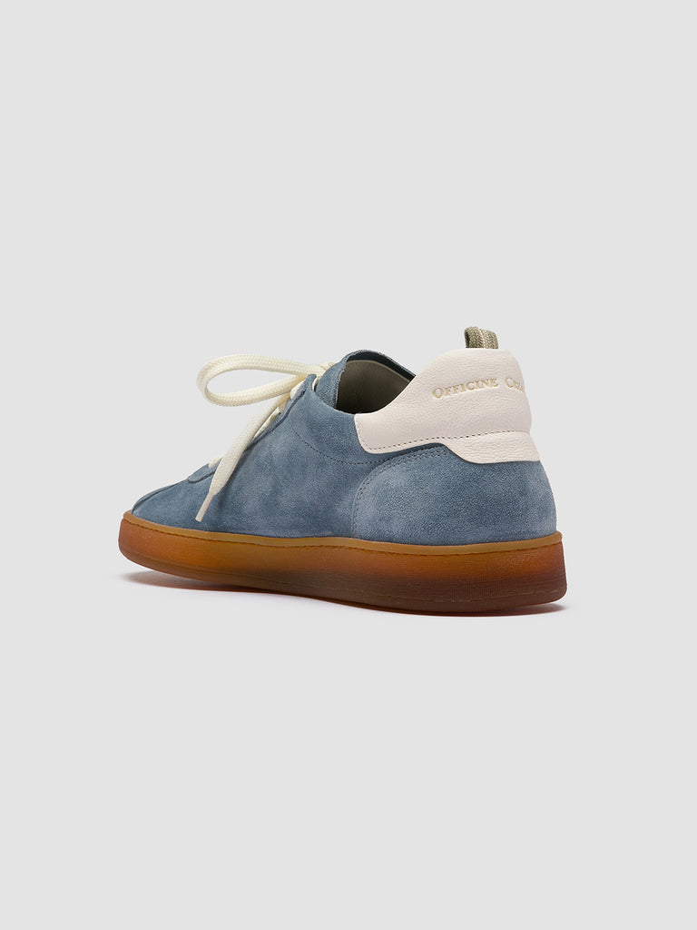 HALO 001 - Sneaker Basse in Camoscio e Pelle Blu