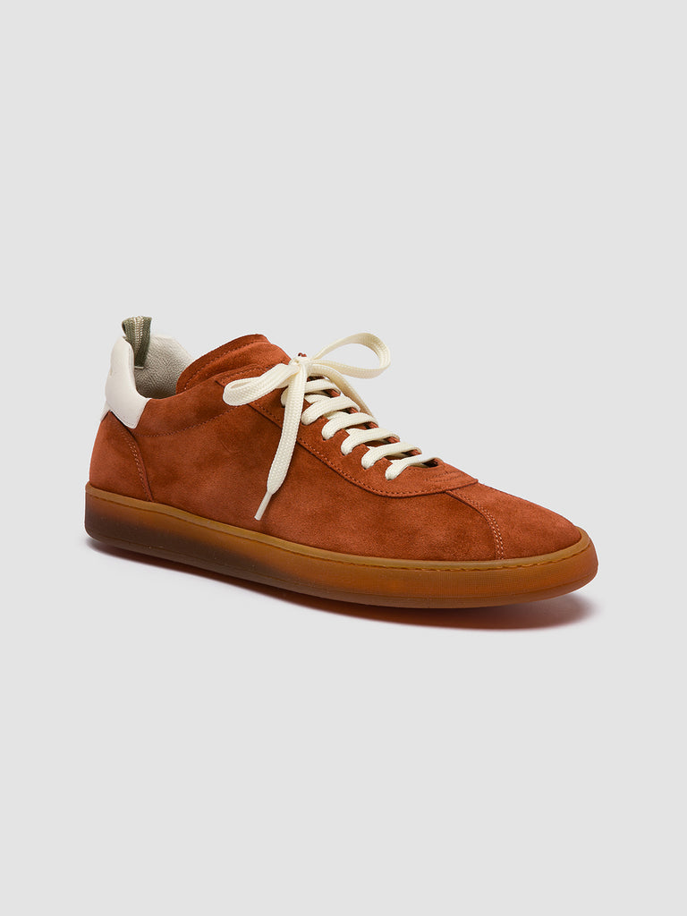 HALO 001 - Sneaker Basse in Camoscio e Pelle Rossa