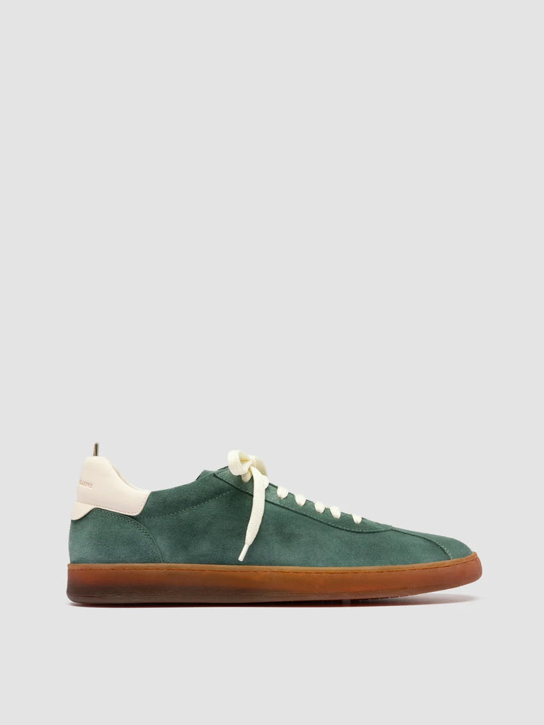HALO 001 - Green Leather and Suede Sneakers