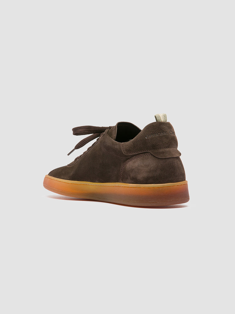 HALO 001 - Sneaker Basse in Pelle Scamosciata Marrone