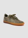 HALO 001 - Sneaker Basse in Pelle Scamosciata Verde