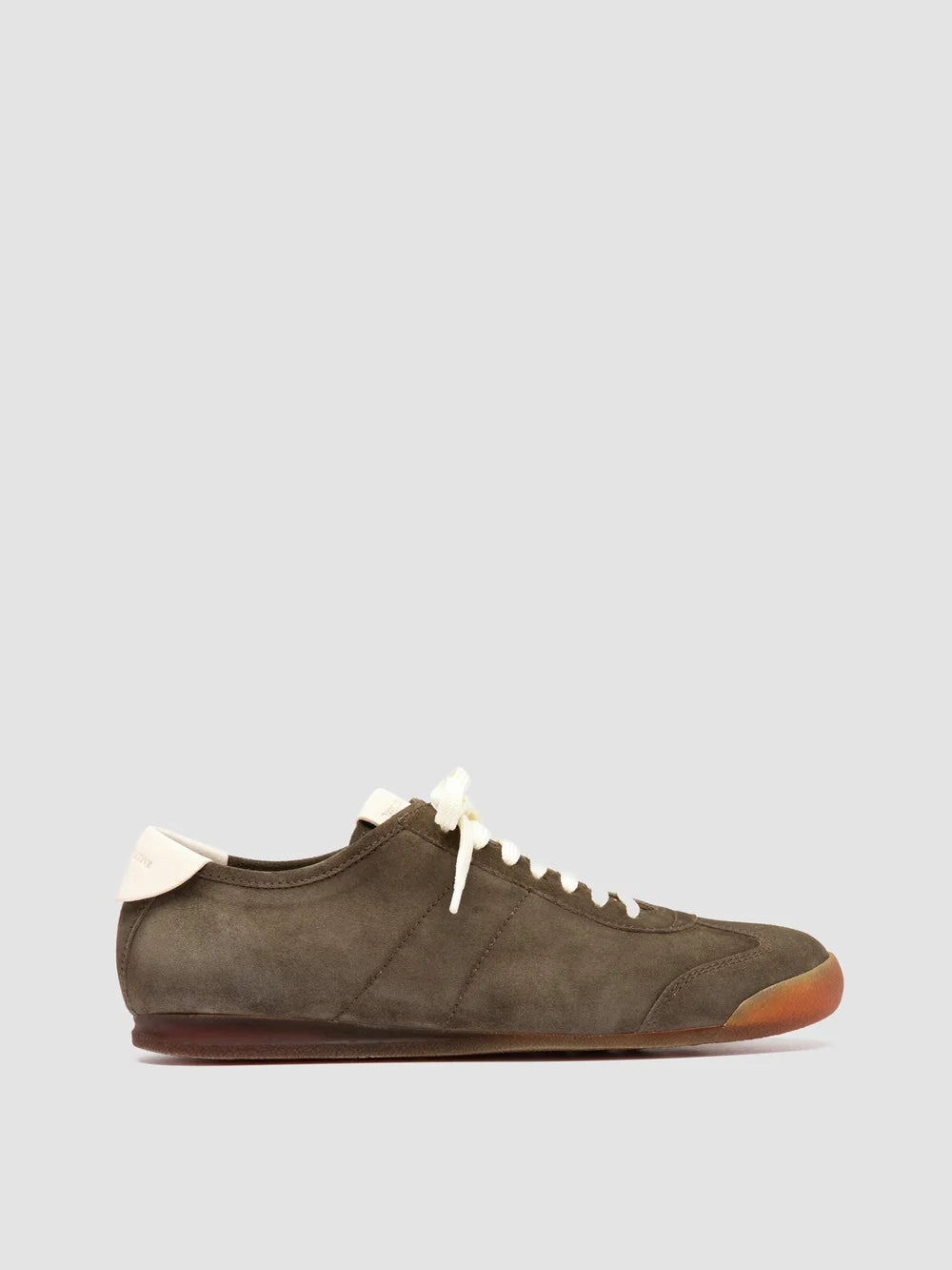 HAZEL 001 - Sneaker Basse in Pelle Scamosciata Verde - image 1,side view