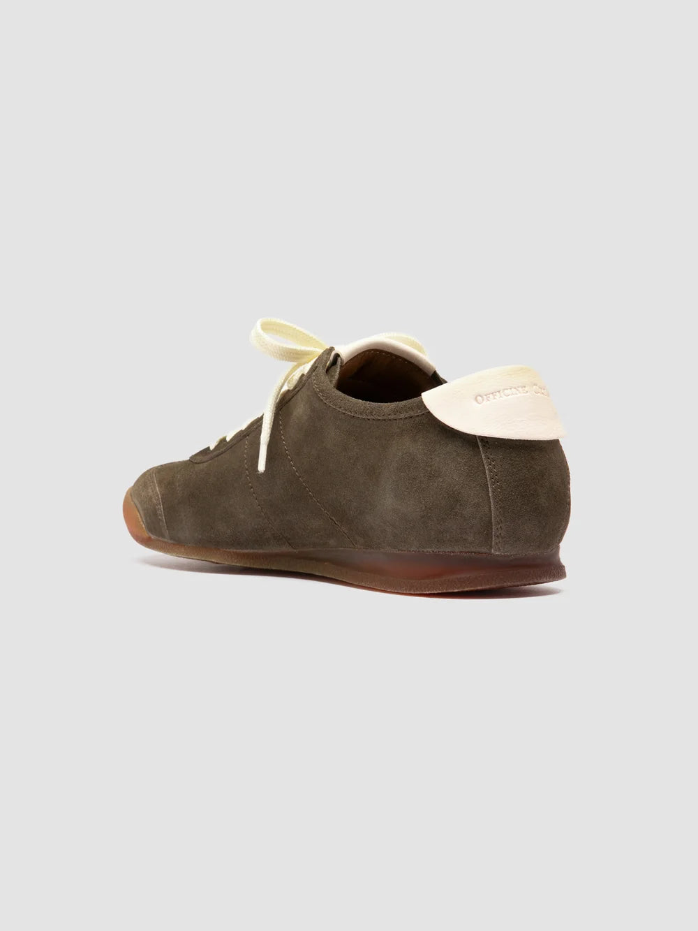 HAZEL 001 - Sneaker Basse in Pelle Scamosciata Verde - image 4,side view