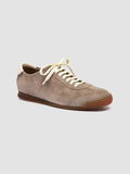 HAZEL 001 - Sneaker Basse in Pelle Scamosciata Color Tortora - thumb image 3,side view
