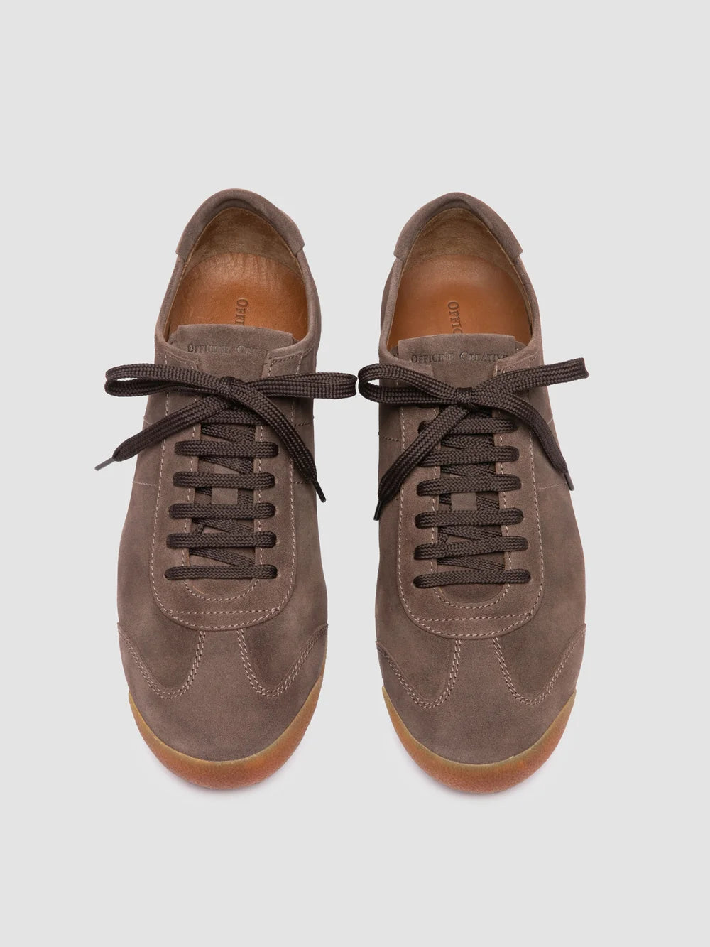 HAZEL 001 - Taupe Suede Low-Top Sneakers - image 2,side view