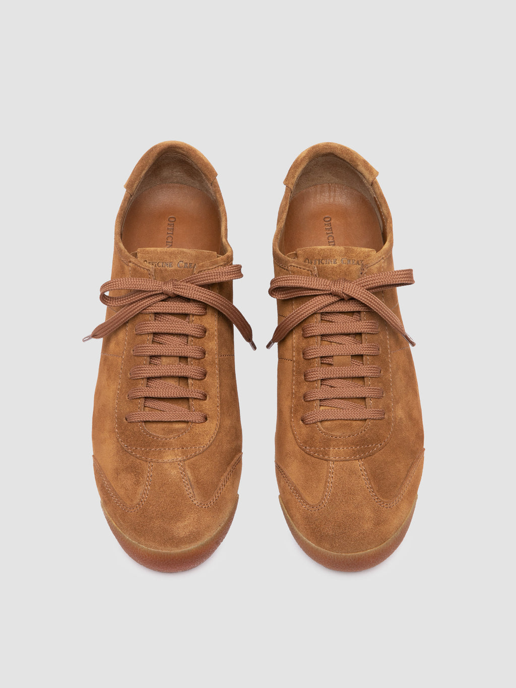 HAZEL 001 - Brown Suede Low-Top Sneakers - image 2,side view