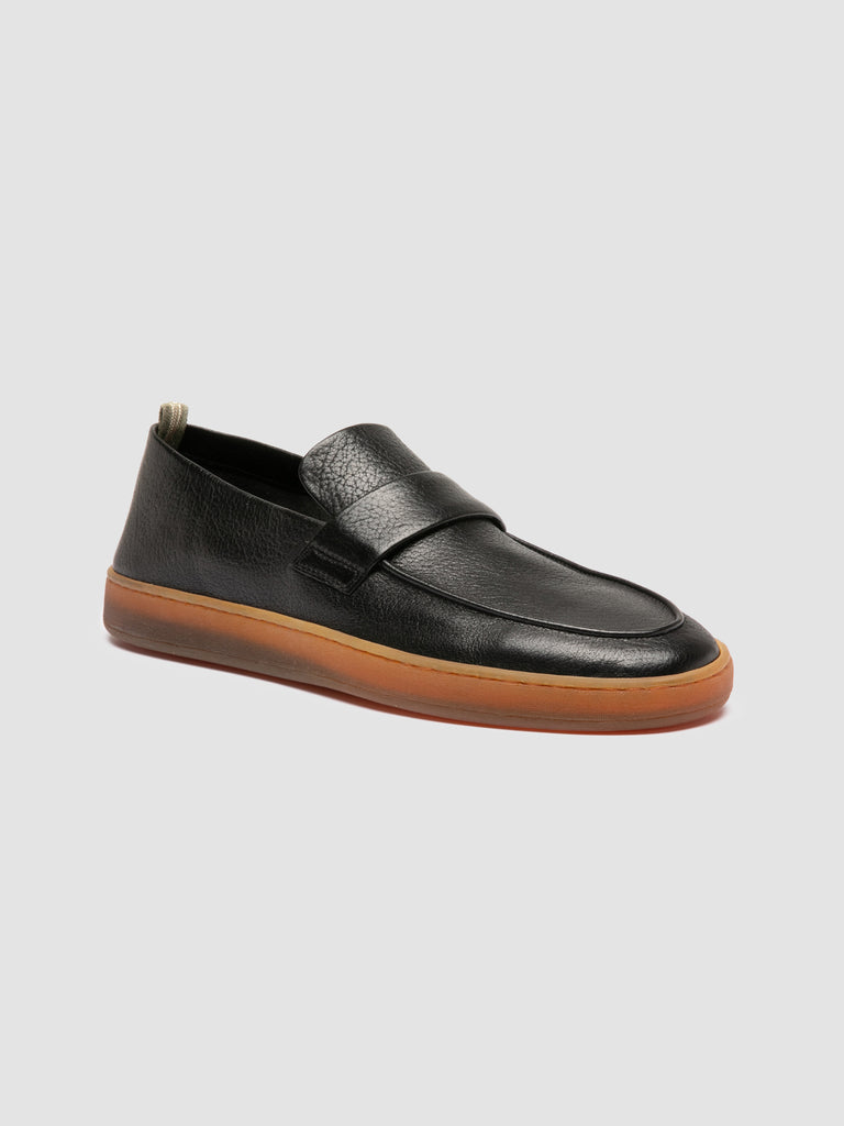 HERBIE 001 - Black Leather Penny Loafers
