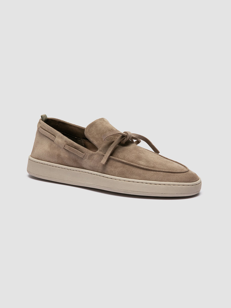 HERBIE 003 - Taupe Suede Boat Loafers Men Officine Creative - 3