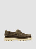 HERITAGE 001 - Green Lug Sole Suede Moccasins - thumb image 1,side view